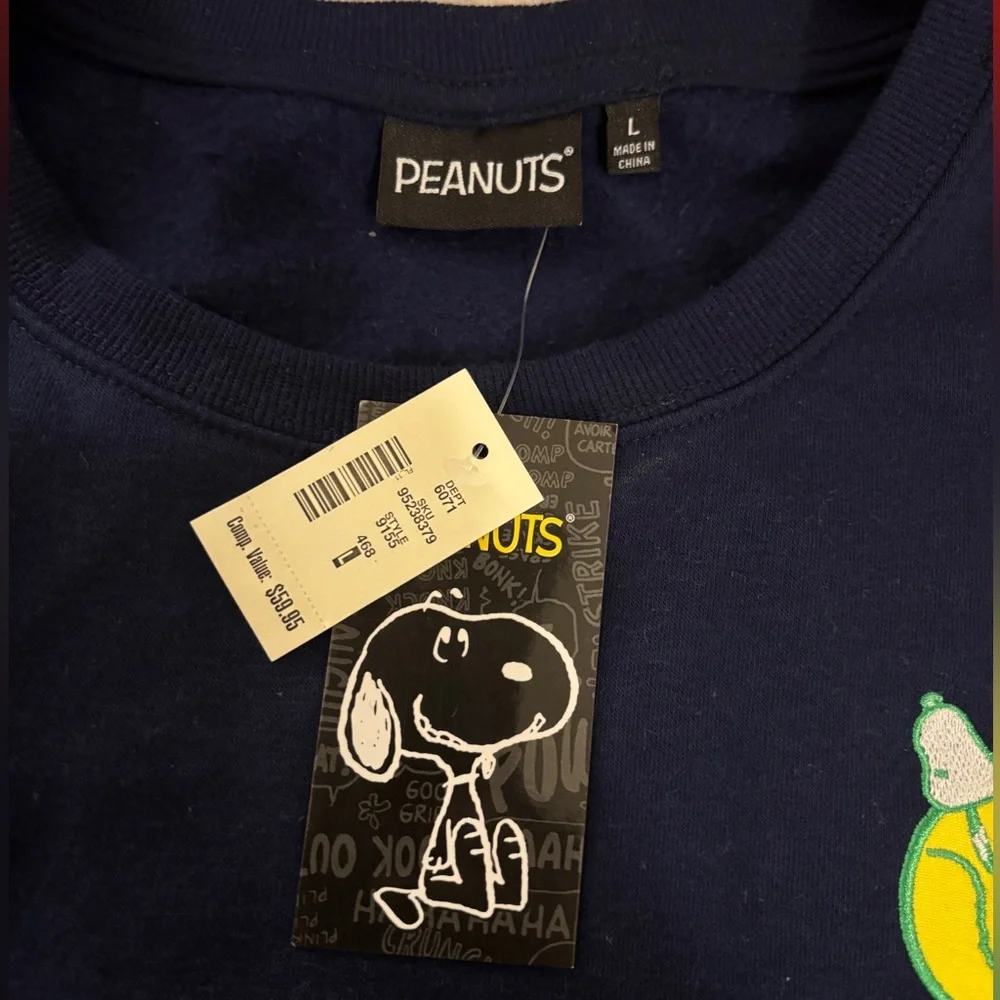 Peanuts Navy Crewneck Sweater - Picture 5 of 5